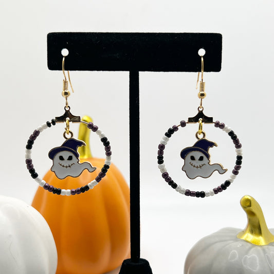 Witchy Ghost Halloween Earrings