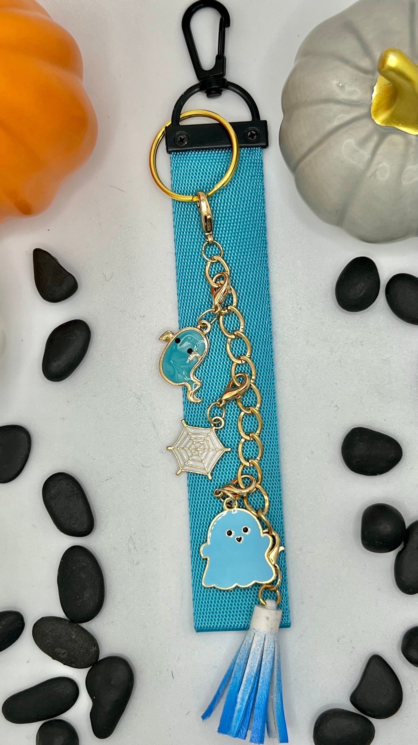 Aqua Halloween Keychain