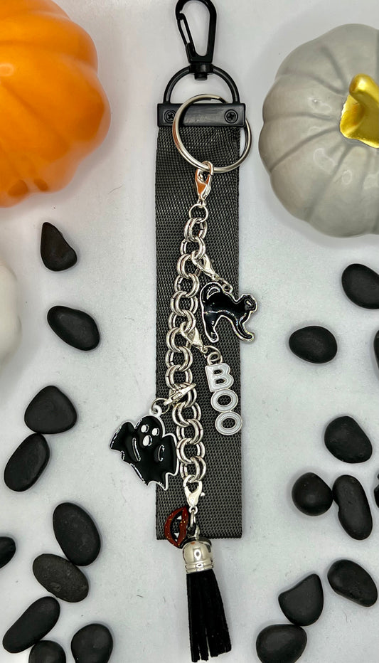 Black and Gray Halloween Keychain