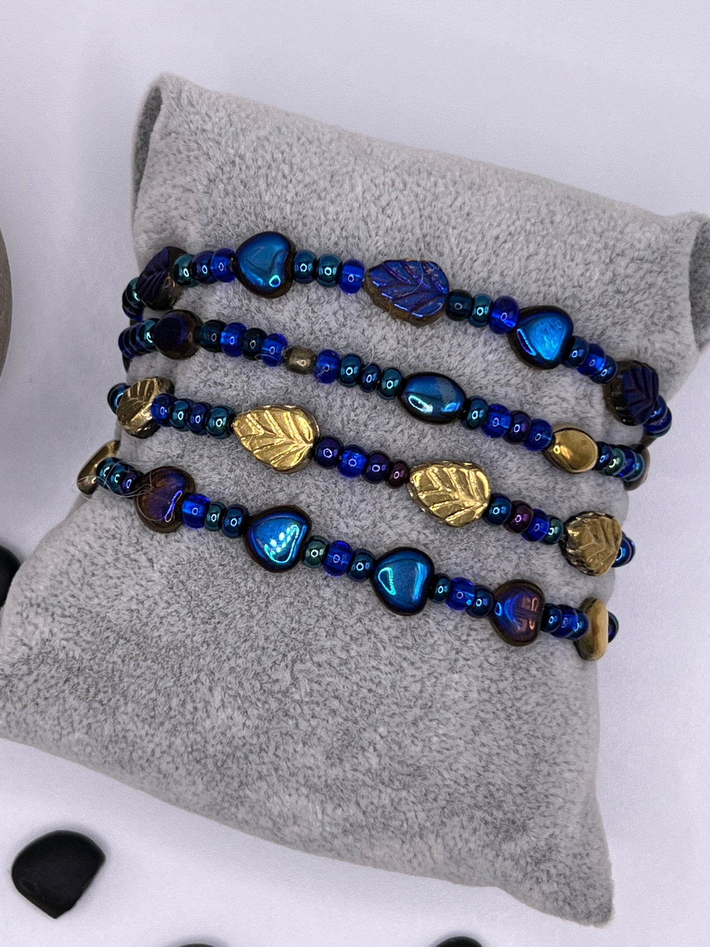 Blue and Gold Bracelet Set