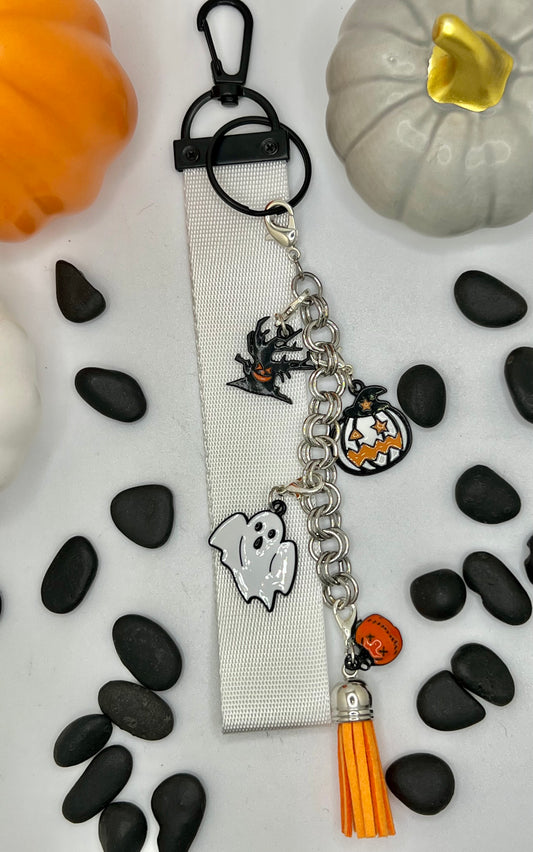 White Halloween Keychain