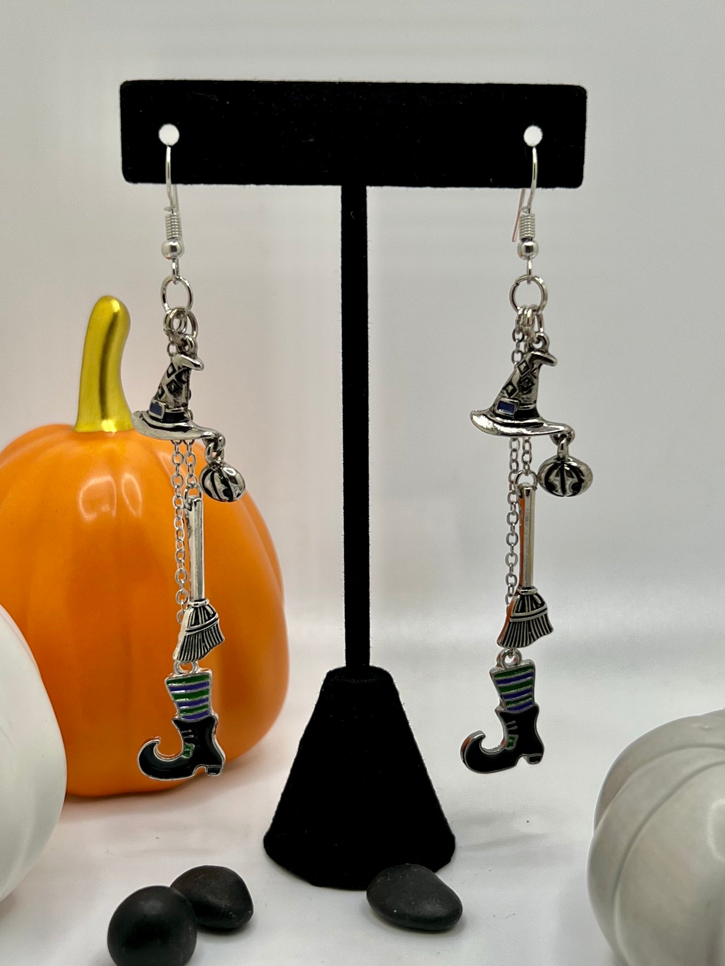 3 Strand Witch Halloween Earrings